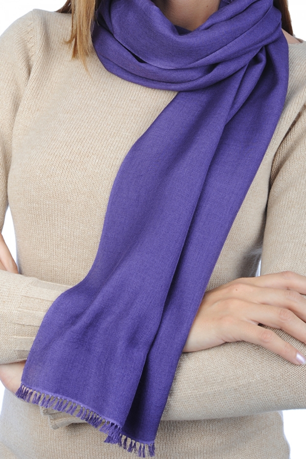 Cachemire et Soie pull femme scarva violet passion 170x25cm